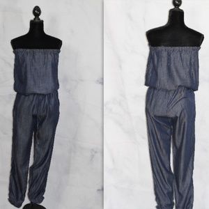 Benetton Jeans Strapless Jumper (S)